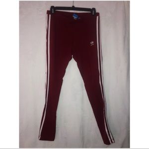 Adidas maroon leggings